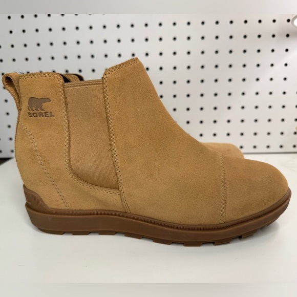 Sorel Evie II Chelsea Boot Waterproof Suede NL5020 Caribou Buff Women's Size 9.5 - Picture 6 of 16